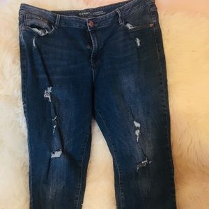Old Navy Rockstar light deconstructed denim sz 18R